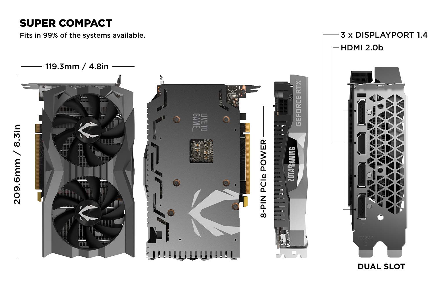 ZOTAC GAMING GeForce GTX 1660 SUPER AMP | 6GB | Duel Fan | NA